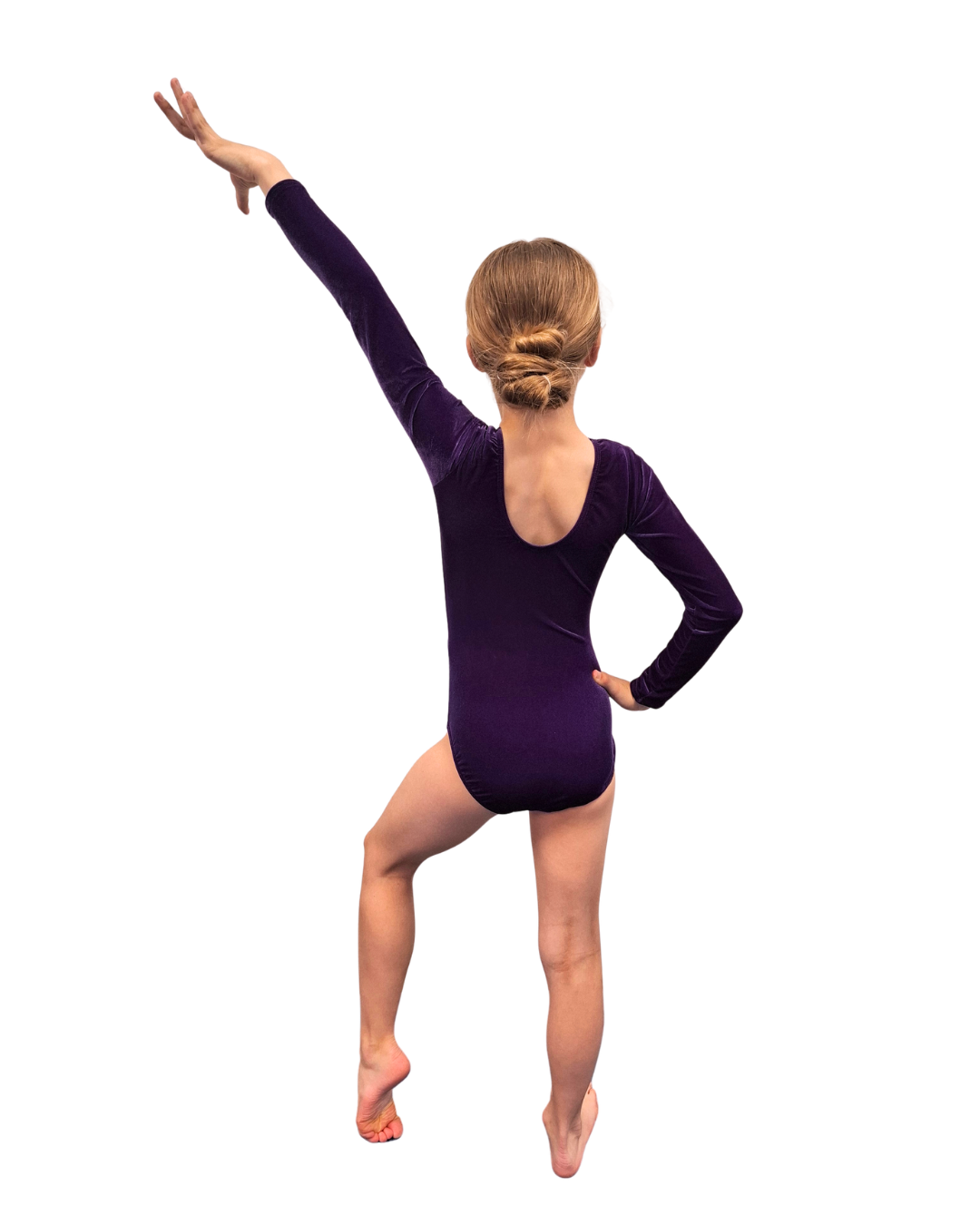 Long Sleeved Velour Leotard - Image 2